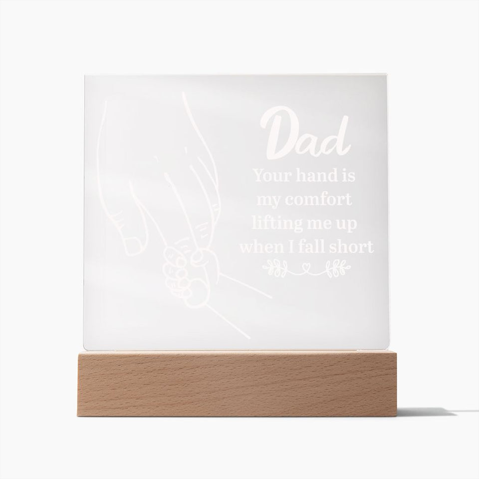 Dad Your Hand Is My Comfort-Jewelry-Wooden Base-1-Chic Pop