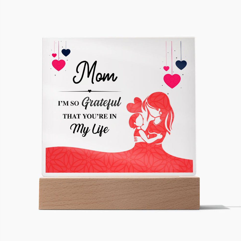 Mom I'm So Grateful That You're In My Life-Jewelry-Wooden Base-1-Chic Pop