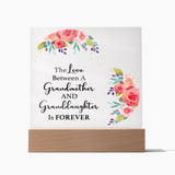 The Love etween a grandmother and granddaughter Acrylic Square Template-Jewelry-Wooden Base-1-Chic Pop