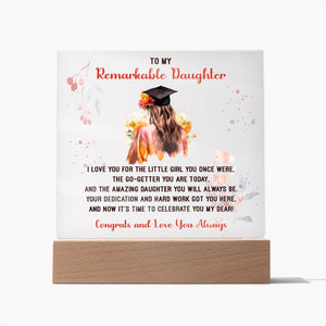 To My Remarkable Daughter I love you for the little girl you once were-Jewelry-Wooden Base-1-Chic Pop