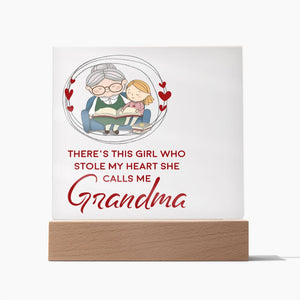 Grandma Acrylic Square Template-Jewelry-Wooden Base-1-Chic Pop