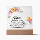 Mom Today A Bride-Jewelry-Wooden Base-1-Chic Pop