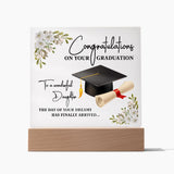 Congratulations On Your Graduation Acrylic Square Template-Jewelry-Wooden Base-1-Chic Pop