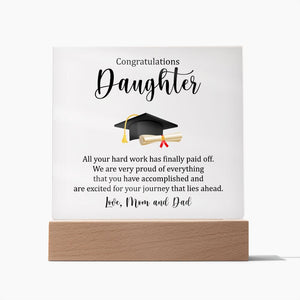 Congratulation Daughter-Jewelry-Wooden Base-1-Chic Pop