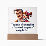 The Smile Of A Daughter Acrylic Square Template-Jewelry-Wooden Base-1-Chic Pop