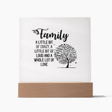 Family Acrylic Square Template-Jewelry-Wooden Base-1-Chic Pop