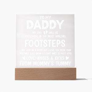 To My Daddy Acrylic Square Template-Jewelry-Wooden Base-1-Chic Pop