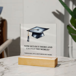 Funny Graduation-Jewelry-Acrylic Square with LED Base-4-Chic Pop