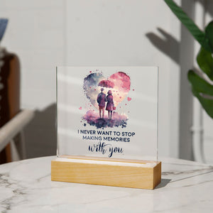 I Never Want-Jewelry-Acrylic Square with LED Base-4-Chic Pop