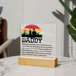 Fishing Dad-Jewelry-Acrylic Square with LED Base-4-Chic Pop