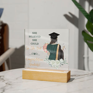 To The Graduate Acrylic Square Template-Jewelry-Wooden Base-2-Chic Pop