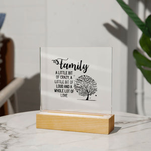 Family Acrylic Square Template-Jewelry-Wooden Base-2-Chic Pop