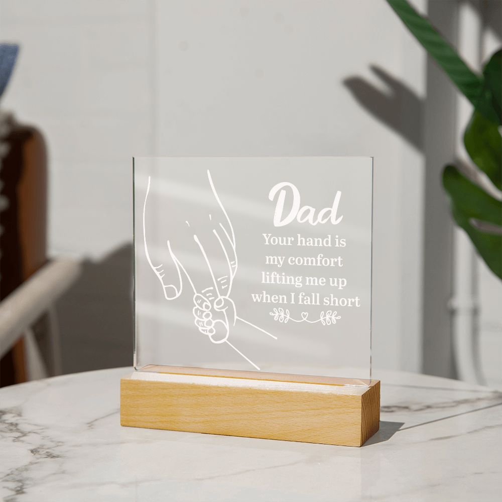 Dad Your Hand Is My Comfort-Jewelry-Wooden Base-2-Chic Pop