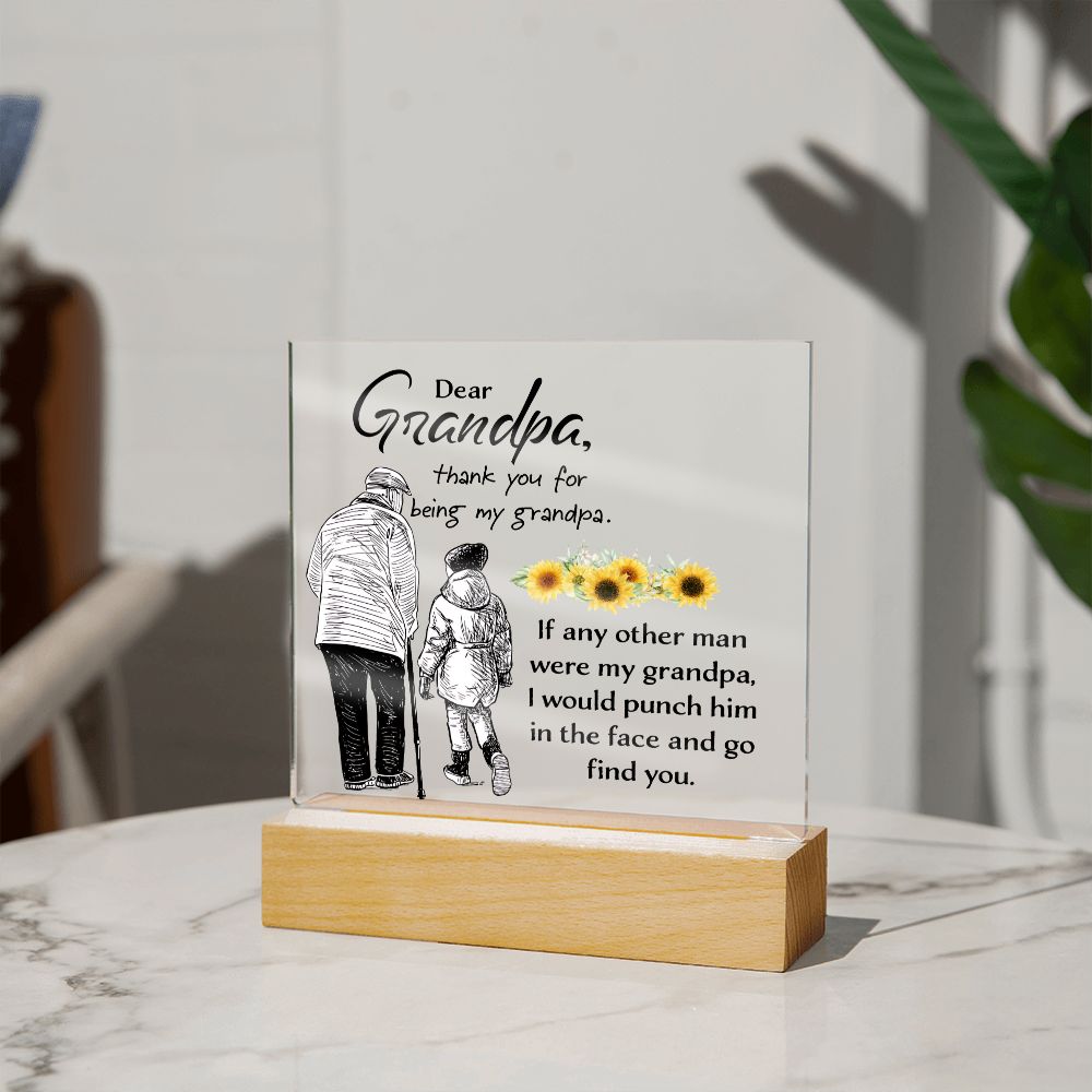 Grandpa Acrylic Square Template-Jewelry-Wooden Base-2-Chic Pop