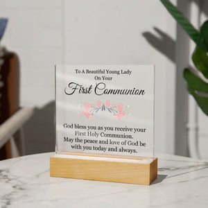 First Communion-Jewelry-Acrylic Square with LED Base-4-Chic Pop