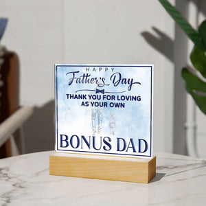 Bonus Dad-Jewelry-Acrylic Square with LED Base-4-Chic Pop