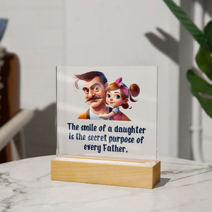 The Smile Of A Daughter Acrylic Square Template-Jewelry-Acrylic Square with LED Base-4-Chic Pop