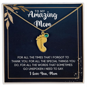 To My Amazing Mom-Jewelry-4 Charms-18K Yellow Gold Finish-Luxury Box-63-Chic Pop