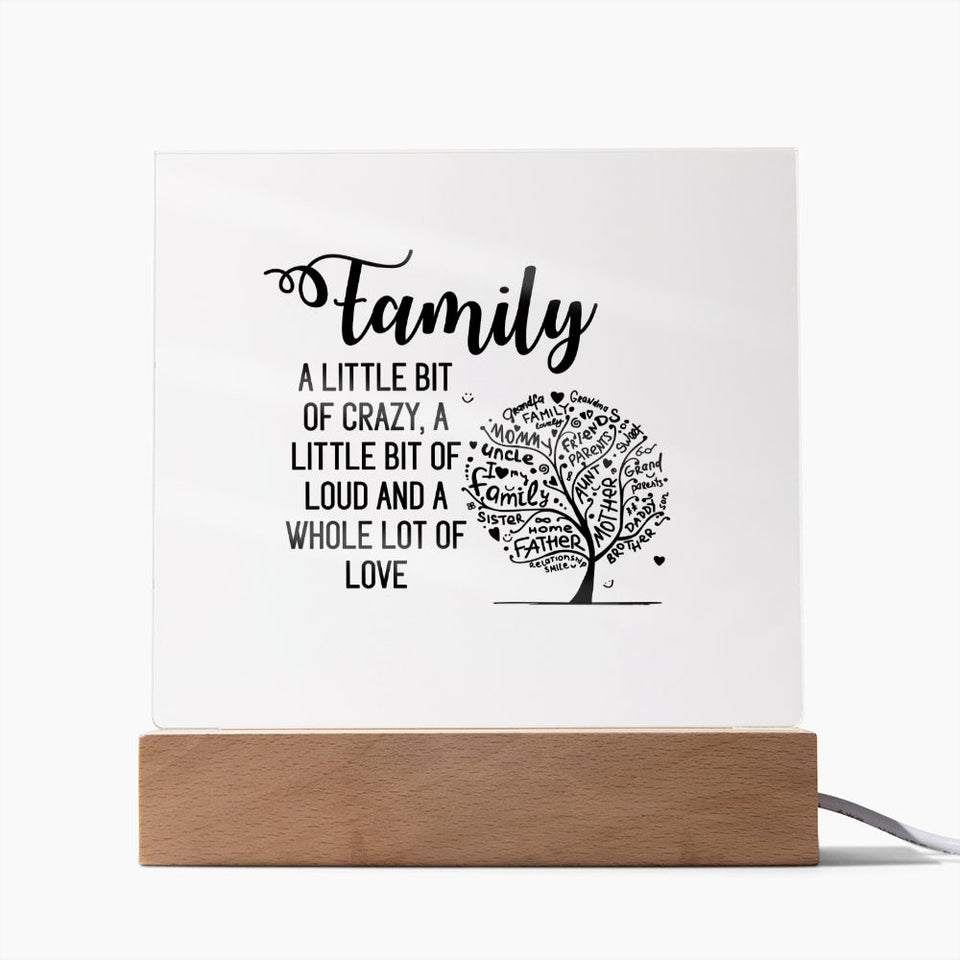 Family Acrylic Square Template-Jewelry-Wooden Base-3-Chic Pop