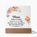 Mom Today A Bride-Jewelry-Wooden Base-3-Chic Pop