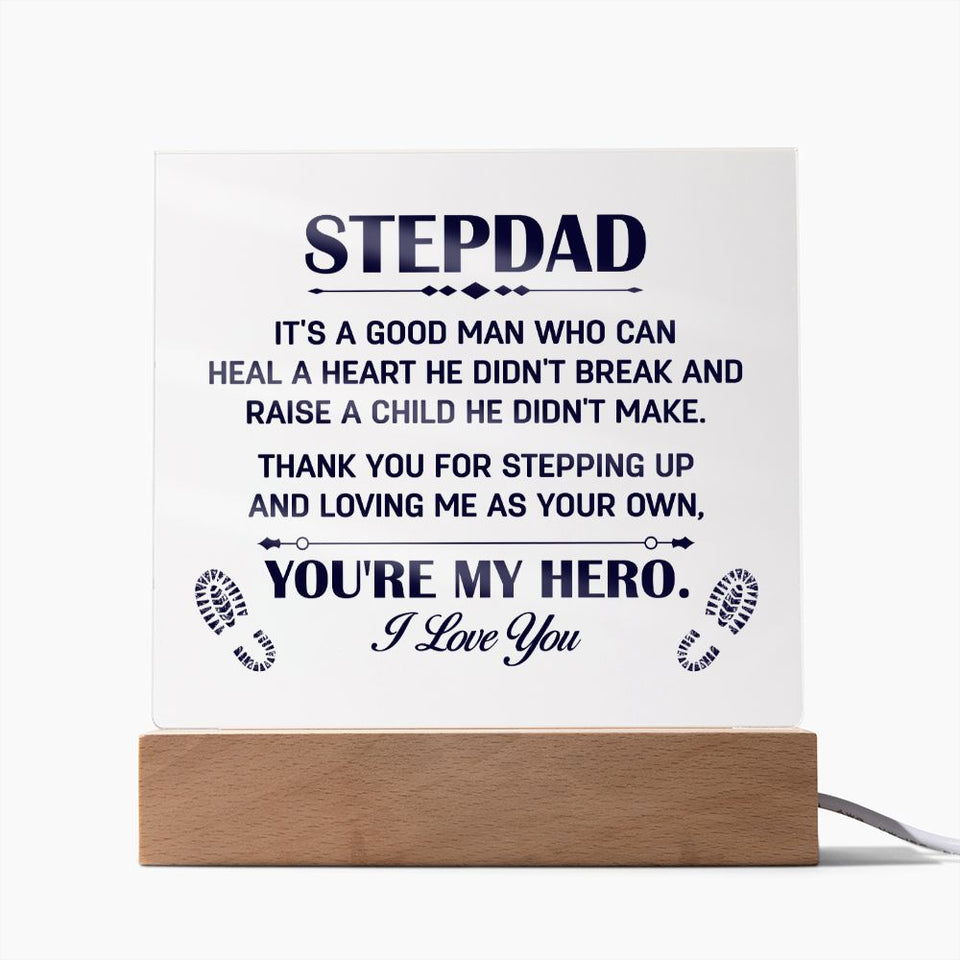 Stepdad It's A Good Man Who Can Heal A Heart He Didn't Break-Jewelry-Wooden Base-3-Chic Pop