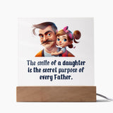 The Smile Of A Daughter Acrylic Square Template-Jewelry-Wooden Base-3-Chic Pop