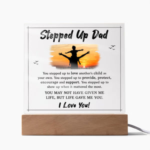 Stepped UP Dad ou stepped up to love another's child as-Jewelry-Wooden Base-3-Chic Pop