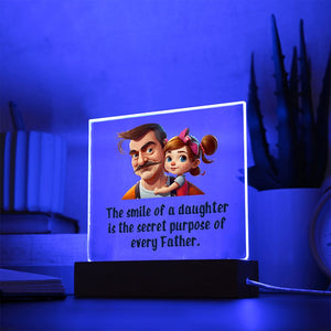 The Smile Of A Daughter Acrylic Square Template-Jewelry-Acrylic Square with LED Base-4-Chic Pop