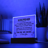 Stepdad It's A Good Man Who Can Heal A Heart He Didn't Break-Jewelry-Acrylic Square with LED Base-4-Chic Pop