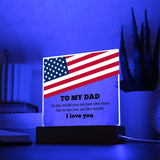 To My Dad-Jewelry-Acrylic Square with LED Base-4-Chic Pop