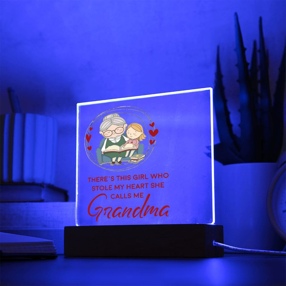 Grandma Acrylic Square Template-Jewelry-Acrylic Square with LED Base-4-Chic Pop