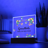 Grandkids Make Life More Grand-Jewelry-Acrylic Square with LED Base-4-Chic Pop