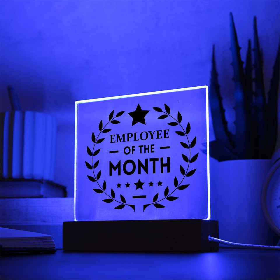 Employee Of The Month-Jewelry-Acrylic Square with LED Base-4-Chic Pop