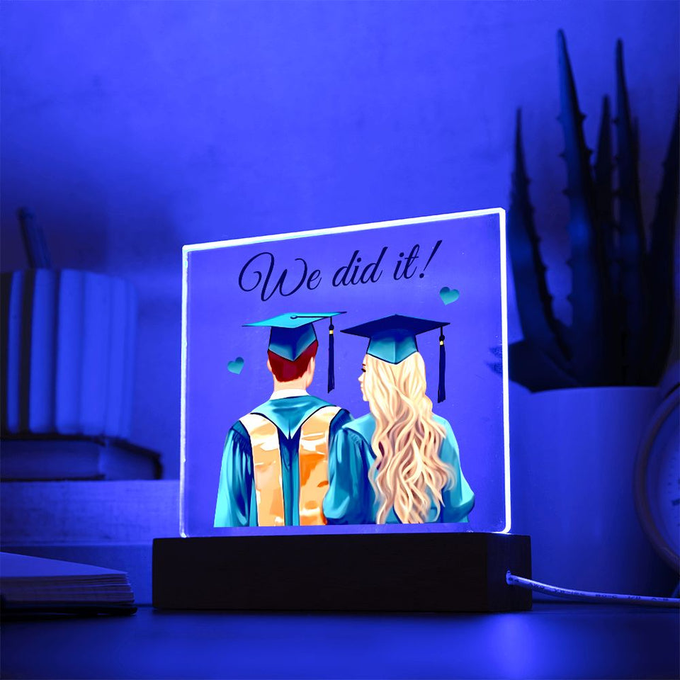 Graduation Gift-Jewelry-Acrylic Square with LED Base-4-Chic Pop