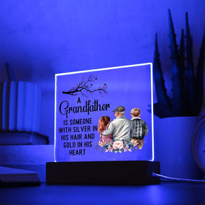 A grandfather is someone-Jewelry-Acrylic Square with LED Base-4-Chic Pop