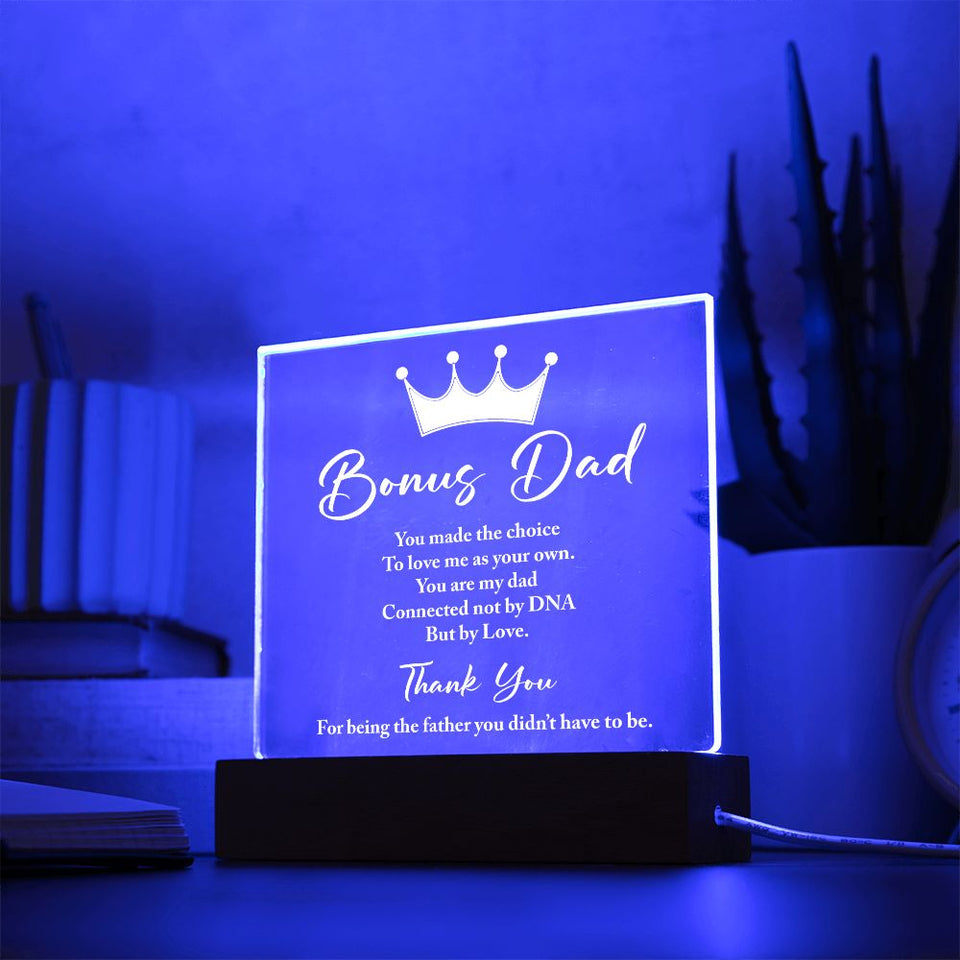 Bonus Dad You Mde The Choice-Jewelry-Acrylic Square with LED Base-4-Chic Pop