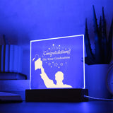 Congratulations On Your Graduation-Jewelry-Acrylic Square with LED Base-4-Chic Pop