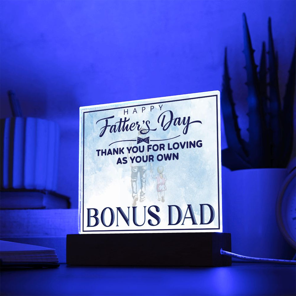 Bonus Dad-Jewelry-Acrylic Square with LED Base-4-Chic Pop