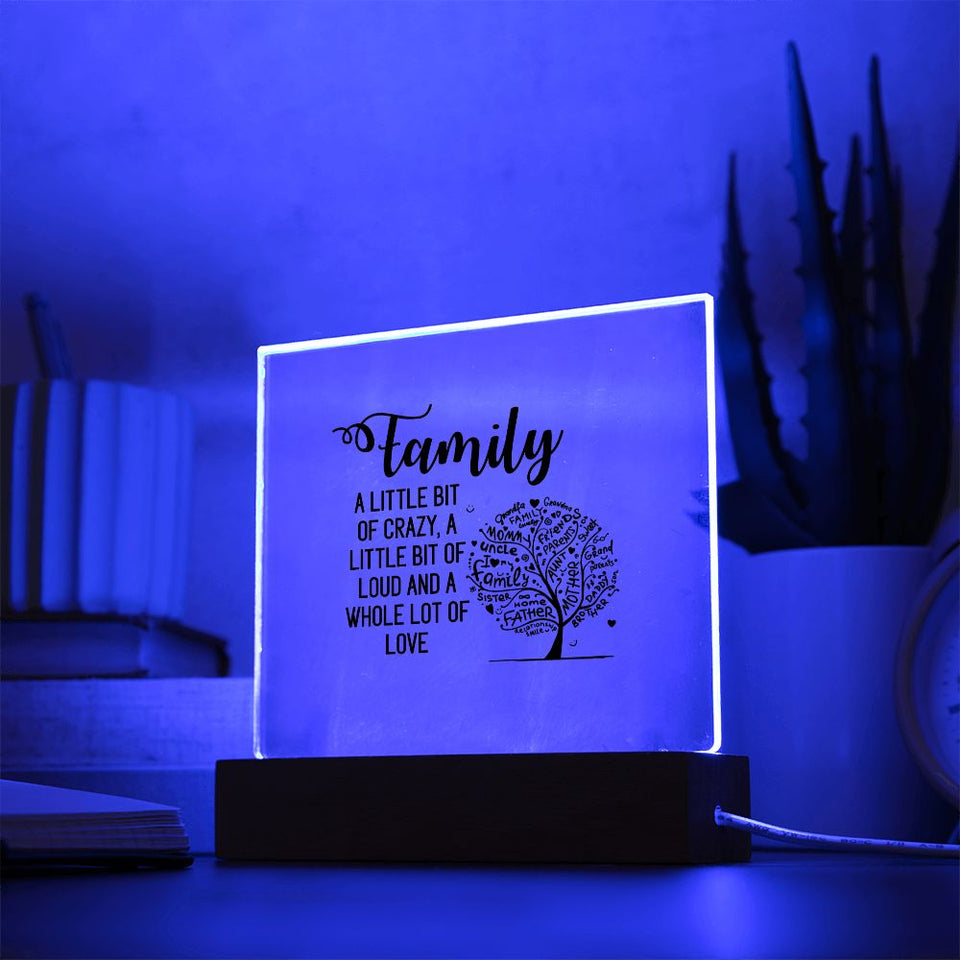 Family Acrylic Square Template-Jewelry-Acrylic Square with LED Base-4-Chic Pop