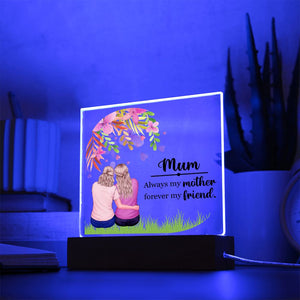 Mum Always My Mother-Jewelry-Acrylic Square with LED Base-4-Chic Pop