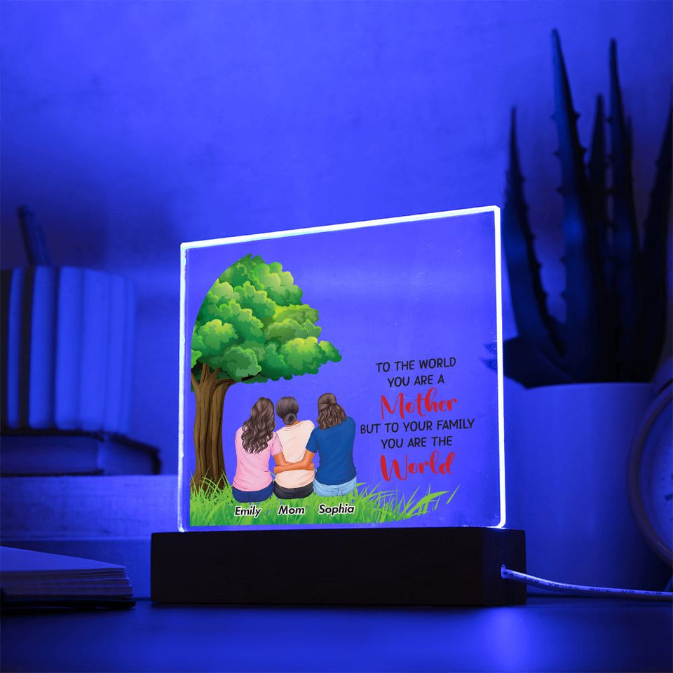 To The World You Are A Mother-Jewelry-Acrylic Square with LED Base-4-Chic Pop