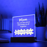 Mom You Are The Piece-Jewelry-Acrylic Square with LED Base-4-Chic Pop