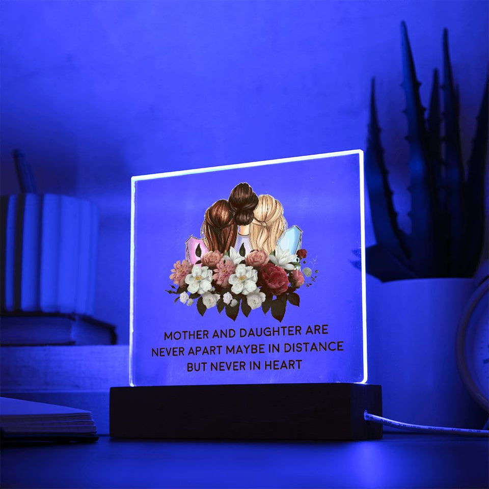 Mother And Daughter-Jewelry-Acrylic Square with LED Base-4-Chic Pop