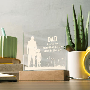 Dad I Love You more Than All-Jewelry-Acrylic Square with LED Base-10-Chic Pop