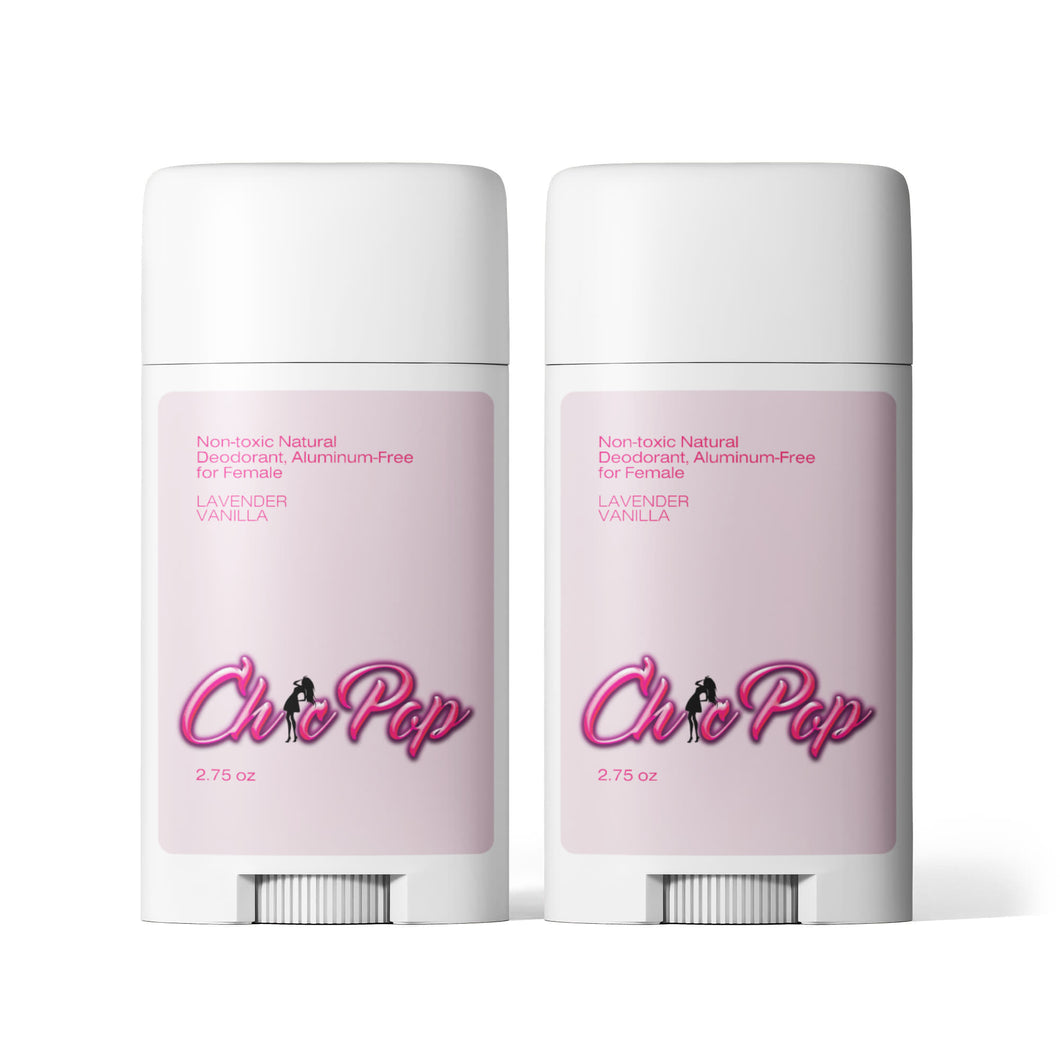 2 Pack Non-toxic Natural Deodorant, Aluminum-Free for Women-Deodorant-1-Chic Pop