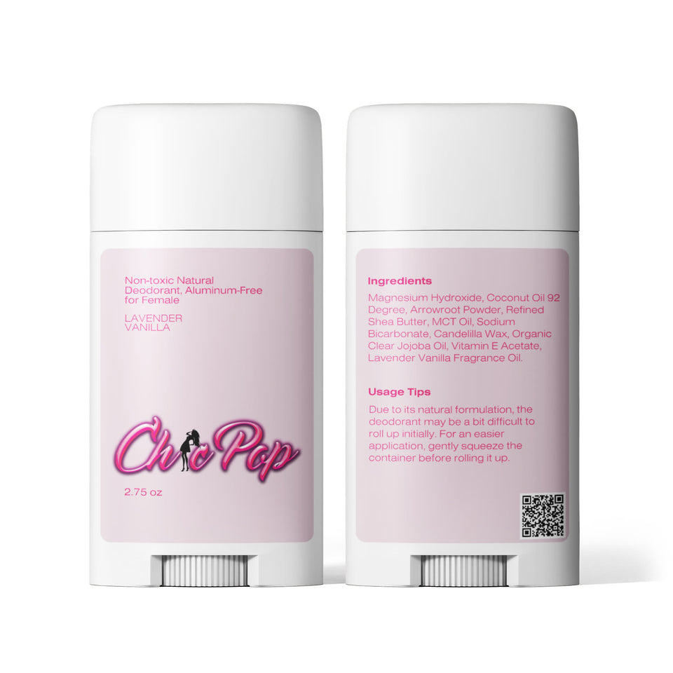 2 Pack Non-toxic Natural Deodorant, Aluminum-Free for Women-Deodorant-13-Chic Pop