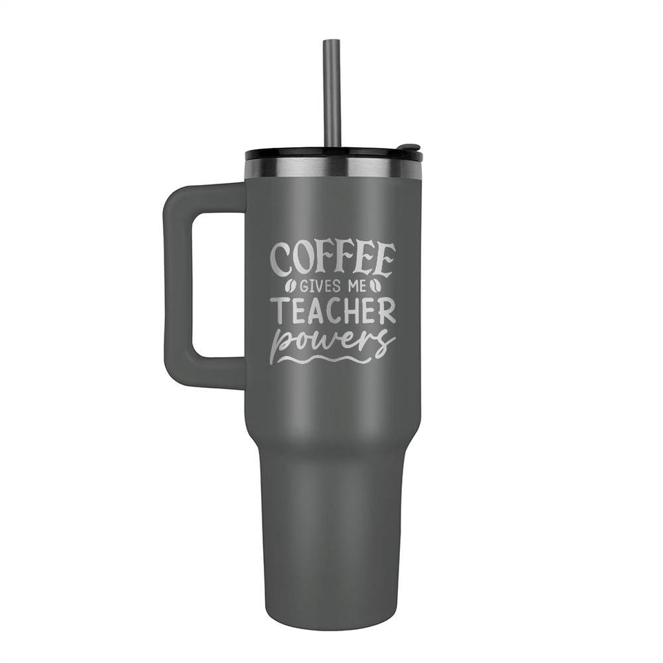 Coffee Give Me Teacher Power Tumbler-Jewelry-Gray-10-Chic Pop