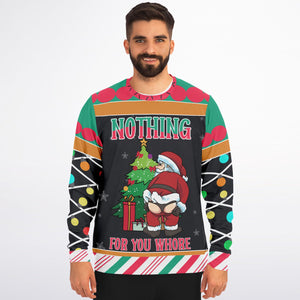 “Nothing for You” Naughty Santa Christmas-Athletic Sweatshirt - AOP-XS-11-Chic Pop