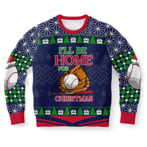 I’ll Be Home for Christmas Baseball-Athletic Sweatshirt - AOP-XS-1-Chic Pop