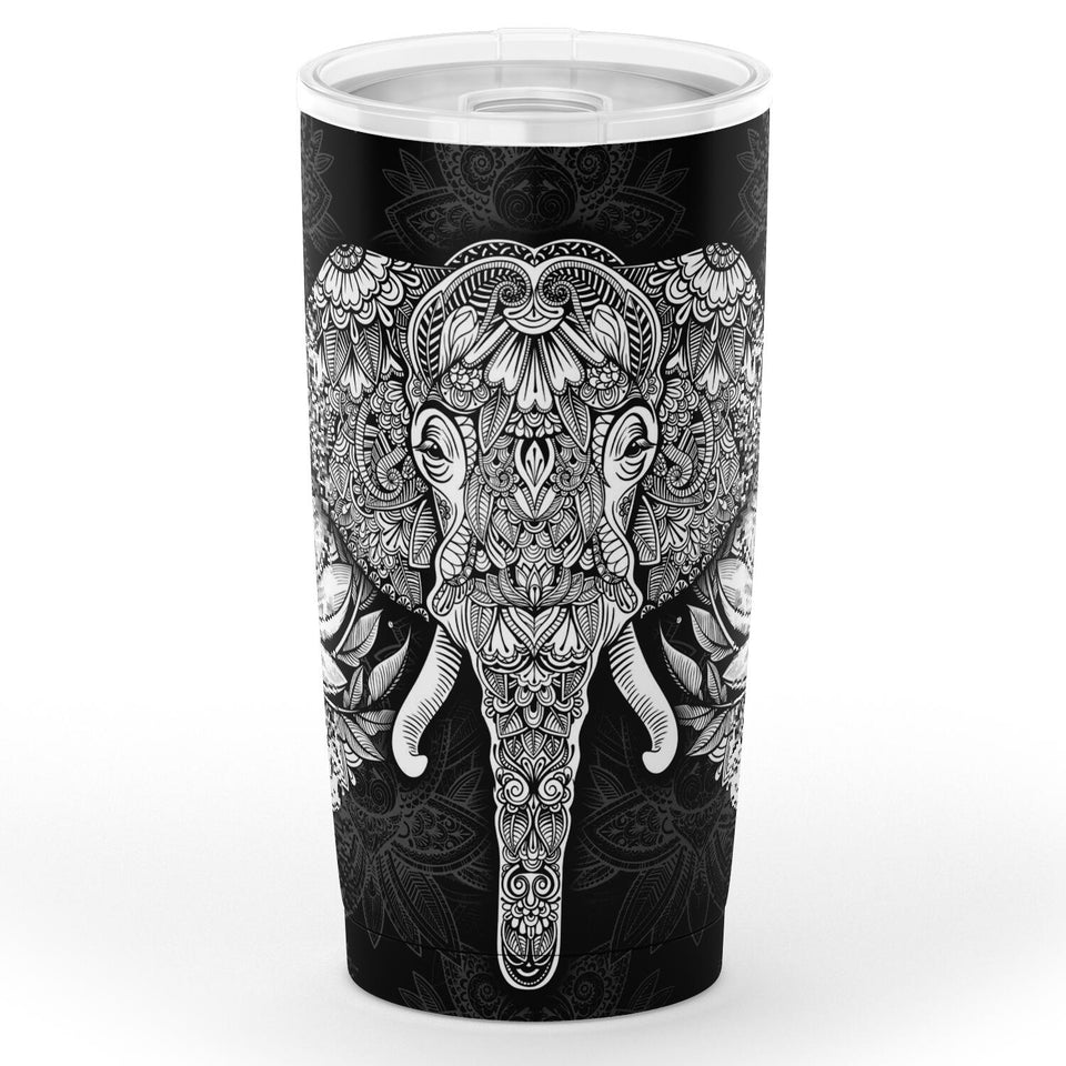 Mandala Elephant-20oz Tumbler - AOP-20oz-1-Chic Pop